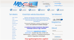 Desktop Screenshot of maxstore.hu