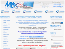 Tablet Screenshot of maxstore.hu